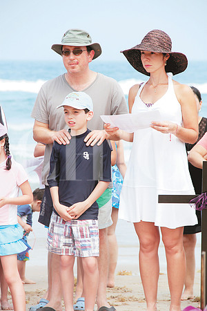 Víctor González, Samantha Mathei de González y Tomás González