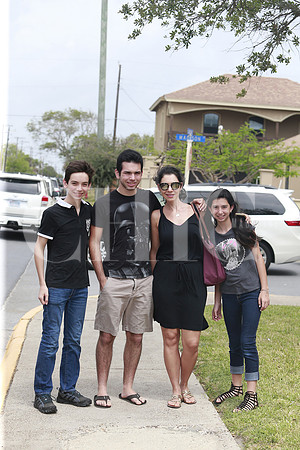 Iván González, Juan Pablo González, Samantha Mattei de González y Paloma González