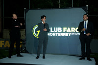 (director, presidente y director del club Faro) Sebastian Sánchez, Arturo Farias y Ricardo Vélez