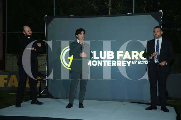 (director, presidente y director del club Faro) Sebastian Sánchez, Arturo Farias y Ricardo Vélez