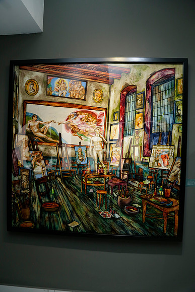 Obra La Creación Estudio Miguel Ángel de la artista Karla De Lara