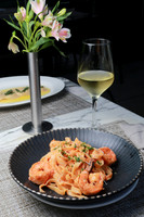 Fettuccine con camarón (2)
