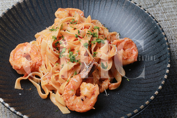 Fettuccine con camarón (3)