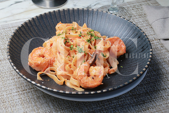 Fettuccine con camarón (5)