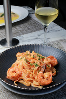 Fettuccine con camarón (8)