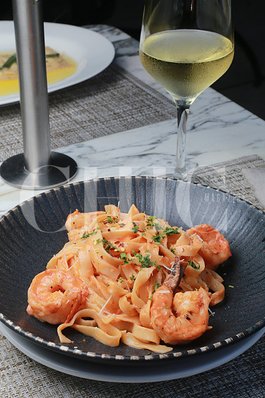 Fettuccine con camarón (8)
