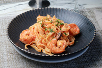 Fettuccine con camarón (9)
