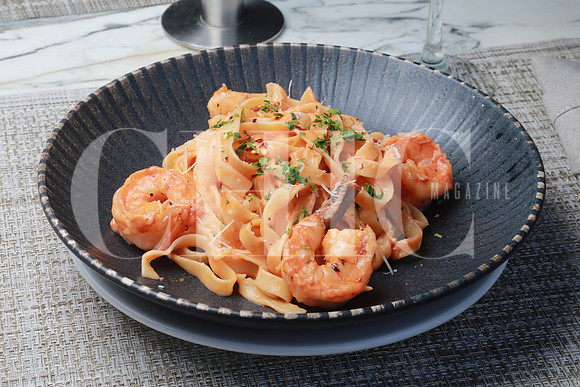 Fettuccine con camarón (9)
