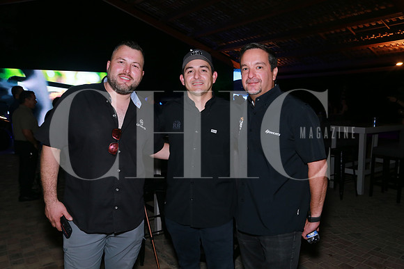 Christopher Contel, Rodolfo Martínez y Daniel Flores