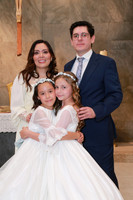 (padrinos de Sasha y papás de Grettel) Martha Guadalupe Hernández, Jesús Guillermo Araujo, Grettel Araujo y Sasha Santillán
