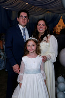 (padrinos de Sasha y papás de Grettel) Martha Guadalupe Hernández, Jesús Guillermo Araujo y Sasha Santillán