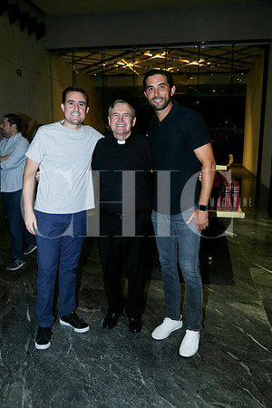 Esteban Moreno, padre Patrick y Jacobo Zabla