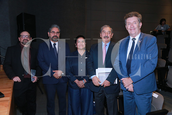 Alberto Barrera, Víctor Alejandro Espinoza, María del Socorro Arzaluz, Natividad González Parás y Pierre Raynaud