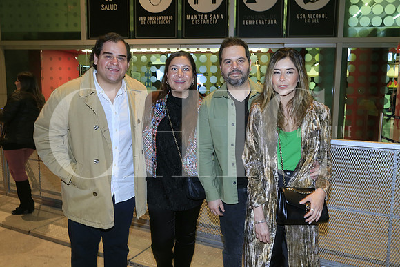 Guillermo García, Ana Sofia Rico, Fernando Pérez y Adriana Álvarado