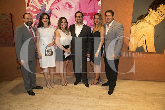 José Amarante, Ananorma Villarreal de Amarante, Catalina Sandoval, Ricardo Dávalos, Marcela de Servillón y Agustín Servillón