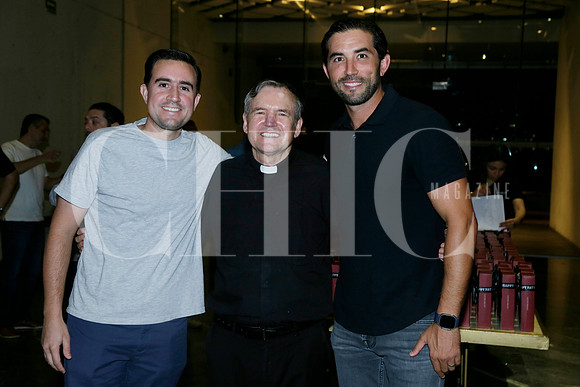 Esteban Moreno, padre Patrick y Jacobo Zabla