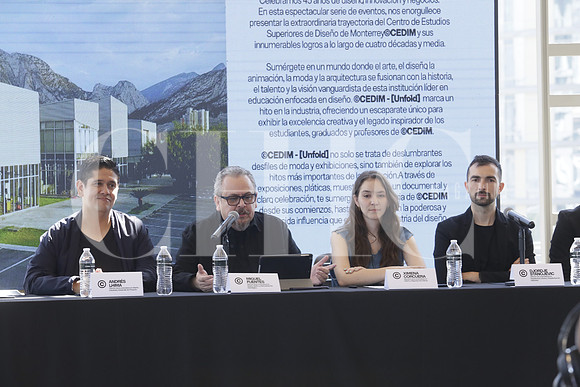 Andrés Lhima, Miguel Fuentes, Ximena Corcuera, y Djordje Stanojevic