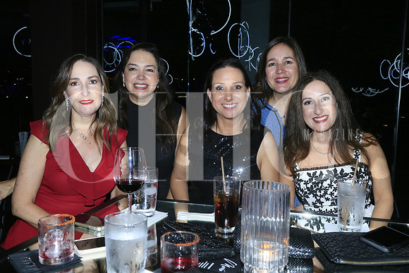 Claudette Marroquin, Alicia Paez de Castro, Marú Treviño, Nilde Treviño de Flores yTania Assad de González