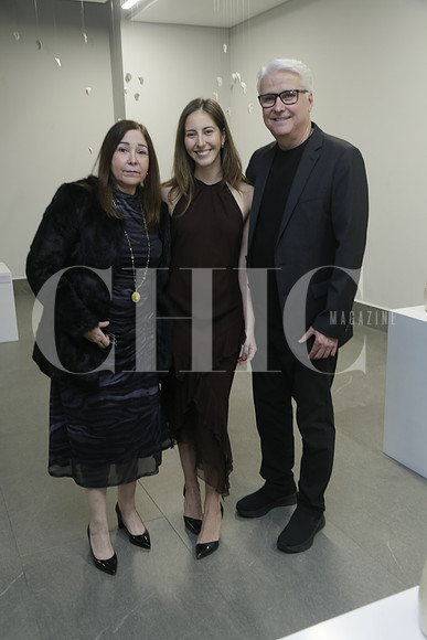 Gloria Martínez de Zambrano, Patricia Zambrano y Rogelio Zambrano