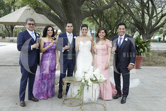Raúl Rhon, Cristina Peña de Rhon, Diego Rhon, Mafer Treviño, Chachis Guerra de Treviño y Julio Treviño