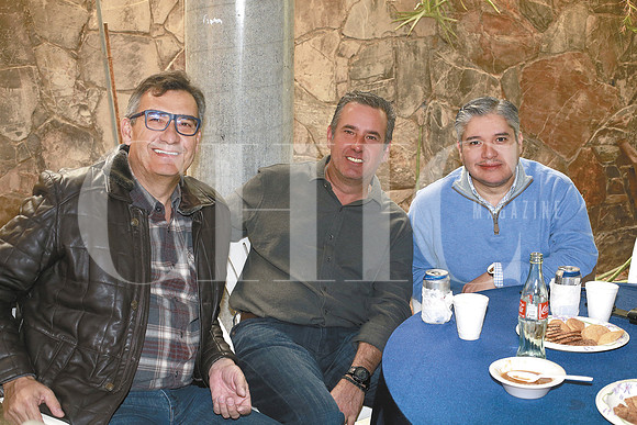 Miguel Pedraza, Guillermo Farias y pericles Aretos