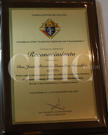 Reconocimiento para Don Jesús Dionicio González González