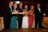 Brindis,Sergio Gutiérrez, Ivonne Flores de Gutiérrez, Andrea Gutiérrez, Gabriel Velarde, Gina Benavides y Jorge Velarde2