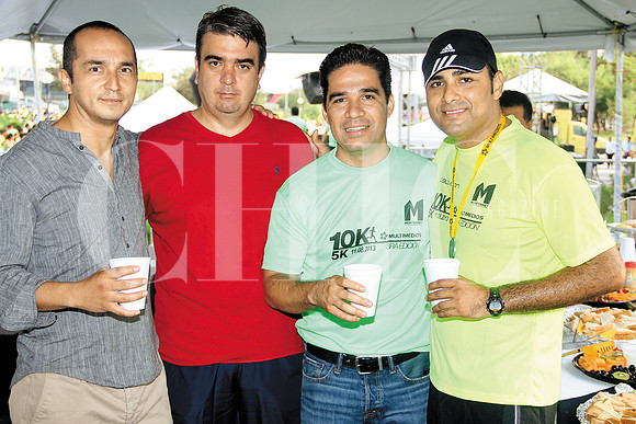 Gonzalo Villarreal, Manuel Cisneros, Heliodoro Hinojosa y José Briones