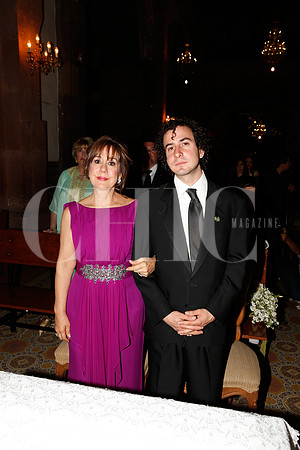 Mirthala Treviño de Canavati y Michel Canavati (mamá y hermano del novio)