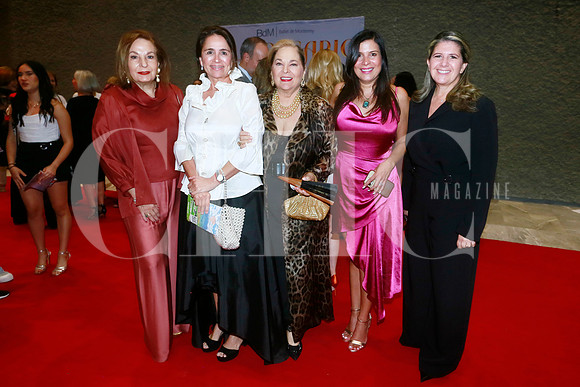 Blanca Melo de Sotomayor, Ruth Acuña de Siller, Liliana Melo de Sada, Lorenia Canavati y Martha Herrera