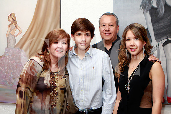Susana de Gómez, Gabriel Gómez, Oscar Gómez y Marcela Gómez