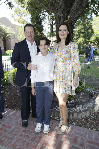 Javier González, Leo González y Mariana Cantú de González